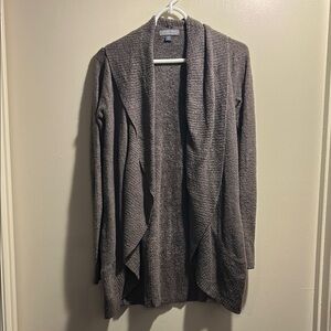 Barefoot Dreams Gray Waterfall Cardigan Sweater